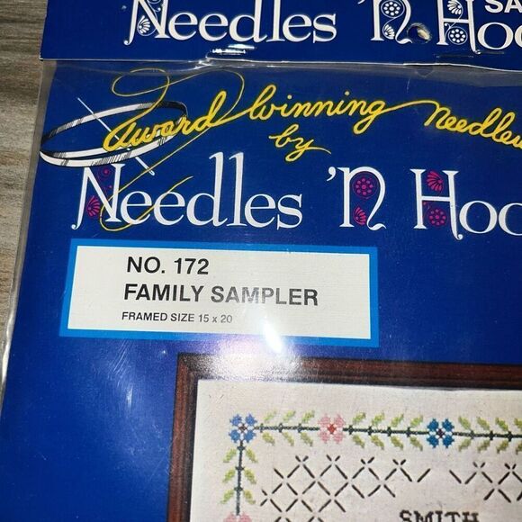 VTG Needles 'N Hoops Stamped Embroidery Cross Stich Kit Family Sampler No 172 - Picture 2 of 6